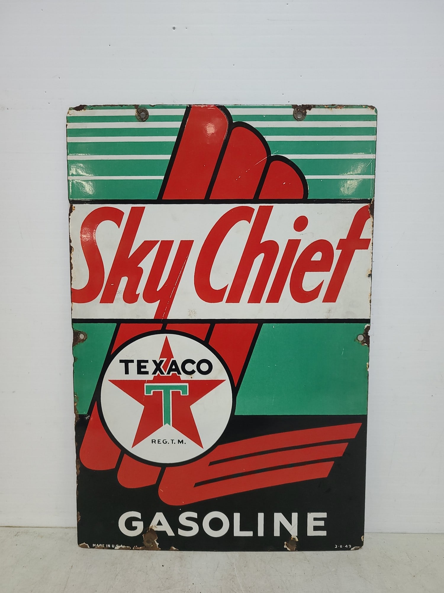 SSP Texaco Sky Chief Pump Plate Sign (1 of 6)