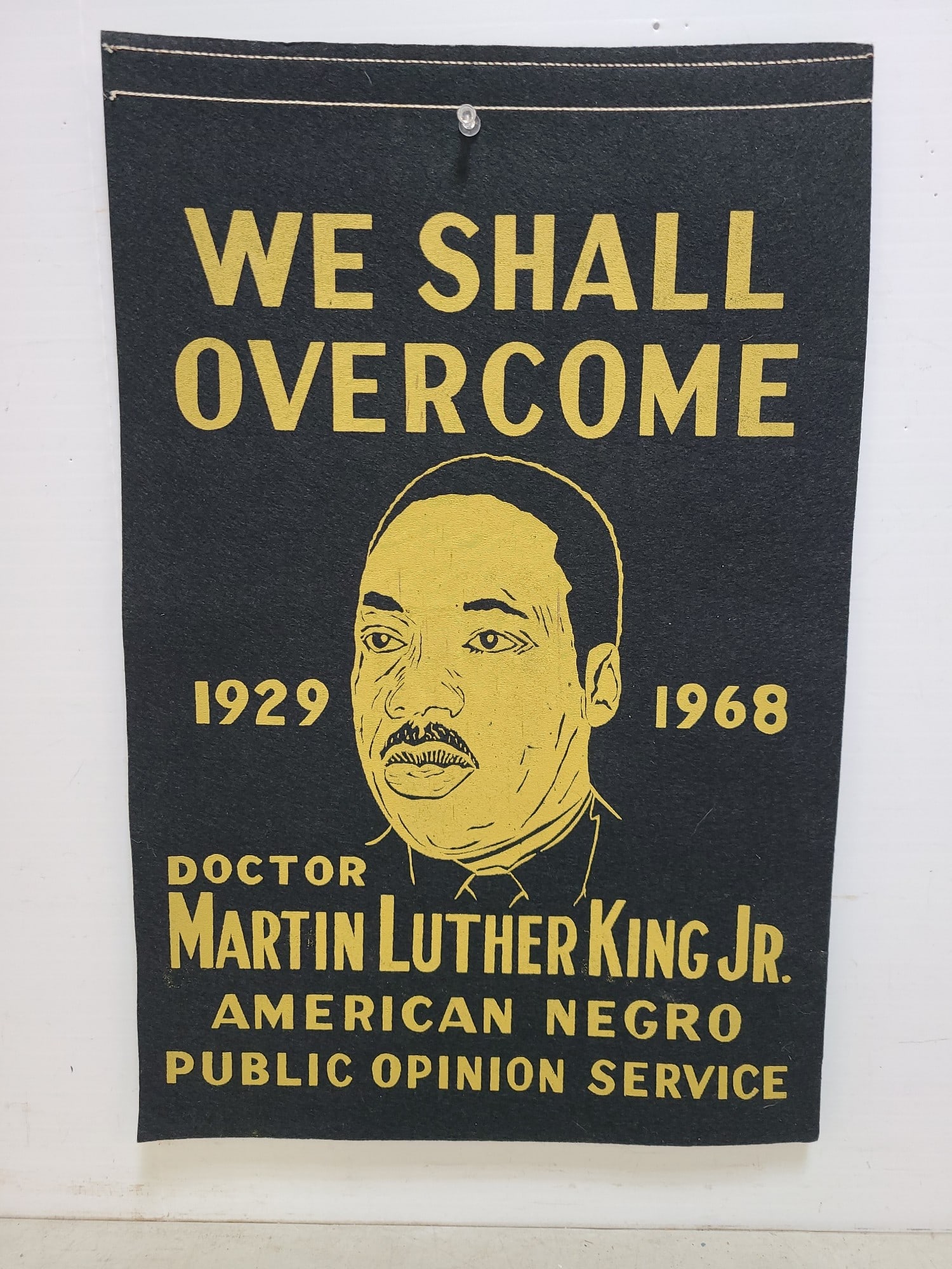 American Negro Public Opinion Service Martin Luther King Junior & JFK Memorial Pennant (1 of 6)