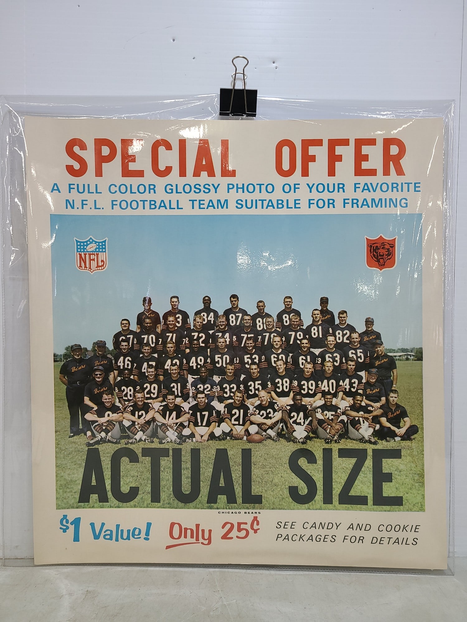 NFL Chicago Bears In Store Advertising Sign (1 of 5)