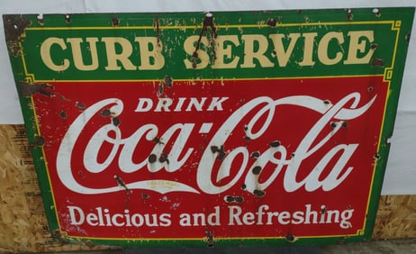 Early DSP Coca-Cola Curb Service Sign