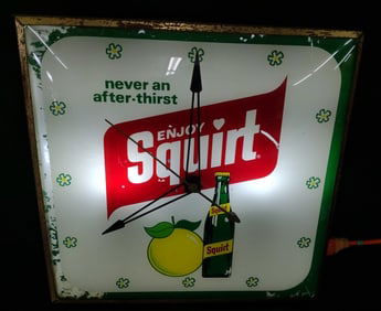PAM Enjoy Squirt Lighted Advertising Clock