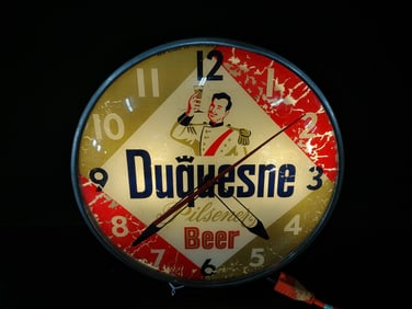 PAM Dusquesne Beer Advertising Clock