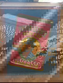 Uncle Sam Union Leader Tobacco Cloth Advertising Sign