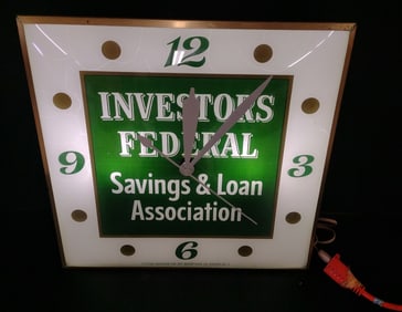 PAM Investors Federal Lighted Advertising Clock