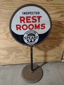 DSP Restroom Sign On Stand.