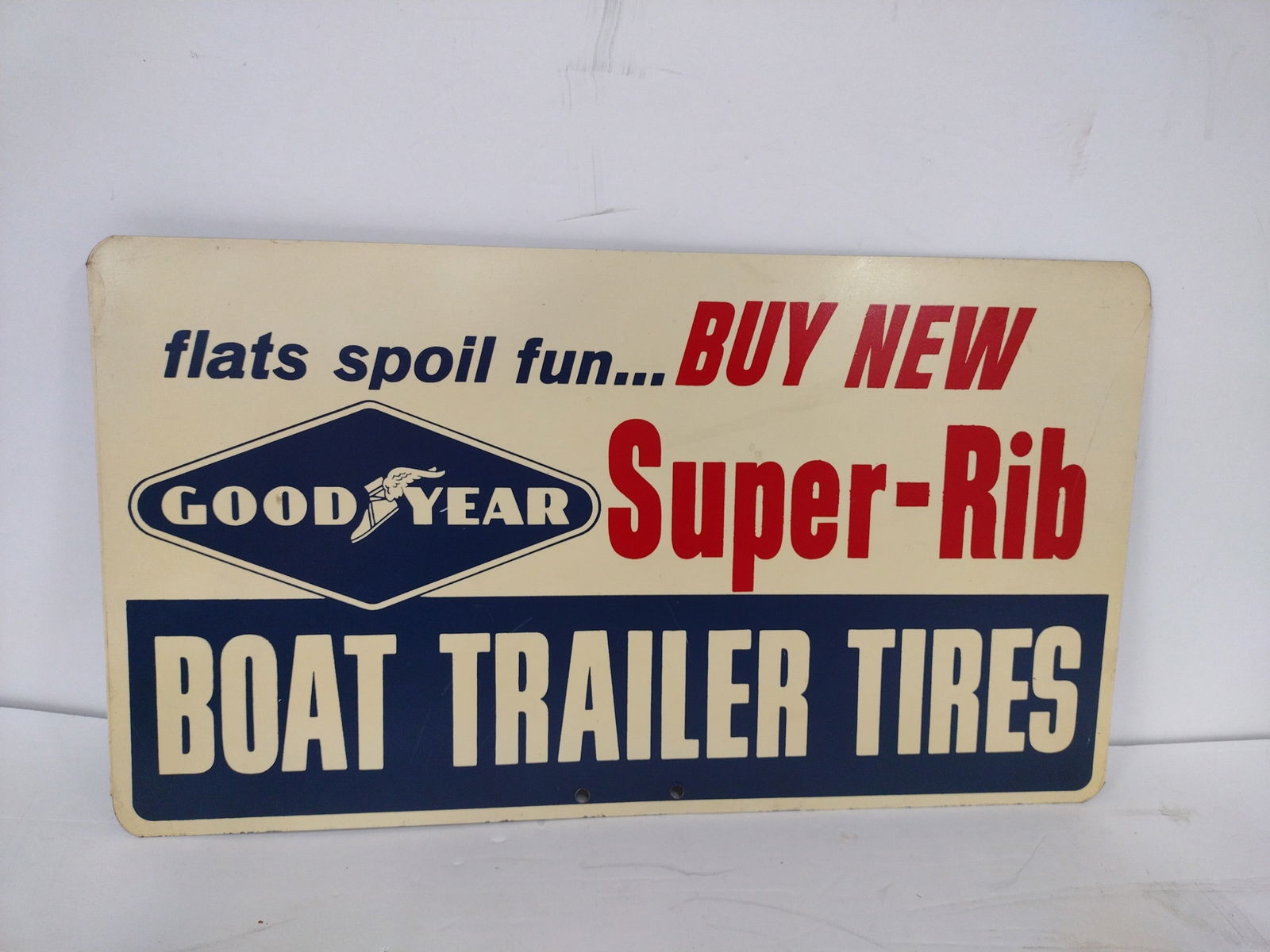 Original SSM Goodyear Boat Tire Advertising Sign (1 of 4)