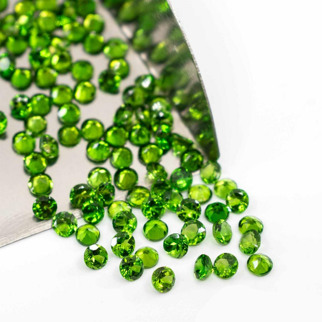 Chrome Diopside 1.25 MM Round Diamond Cut 100 Pieces (1 of 1)