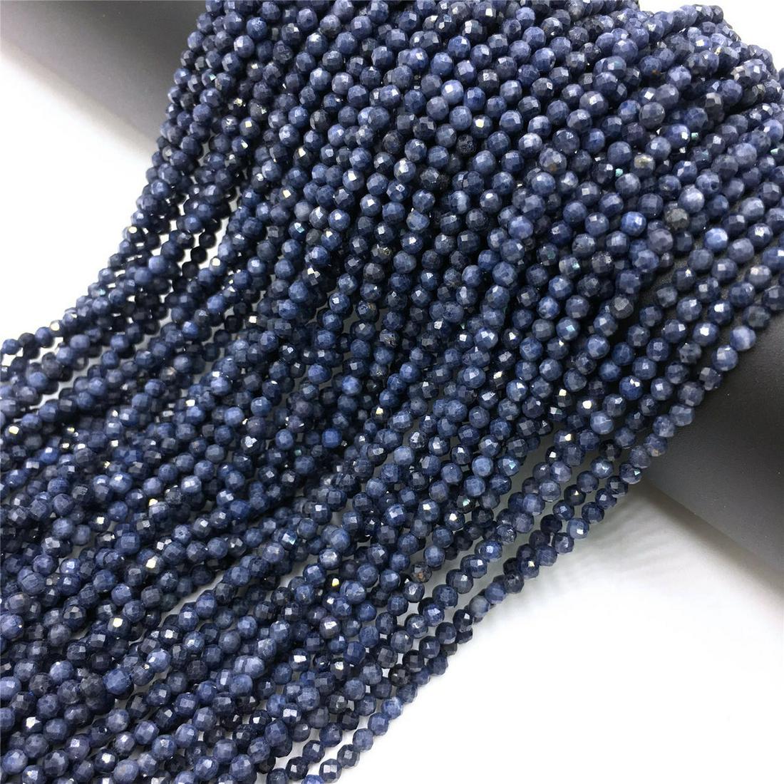 Natural Blue Sapphire Gemstone 3 MM Round Faceted Cut (1 of 3)