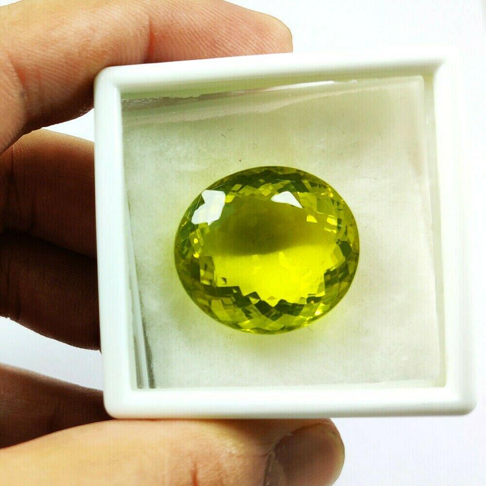 Natural Lemon Quartz Oval Faceted Cut 60.9 Carats (1 of 4)