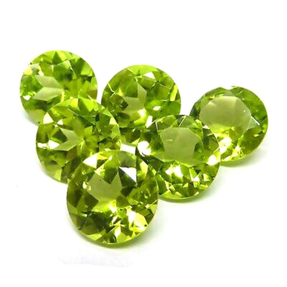 Peridot 7 MM Round Faceted Cut 15 Pieces (1 of 5)