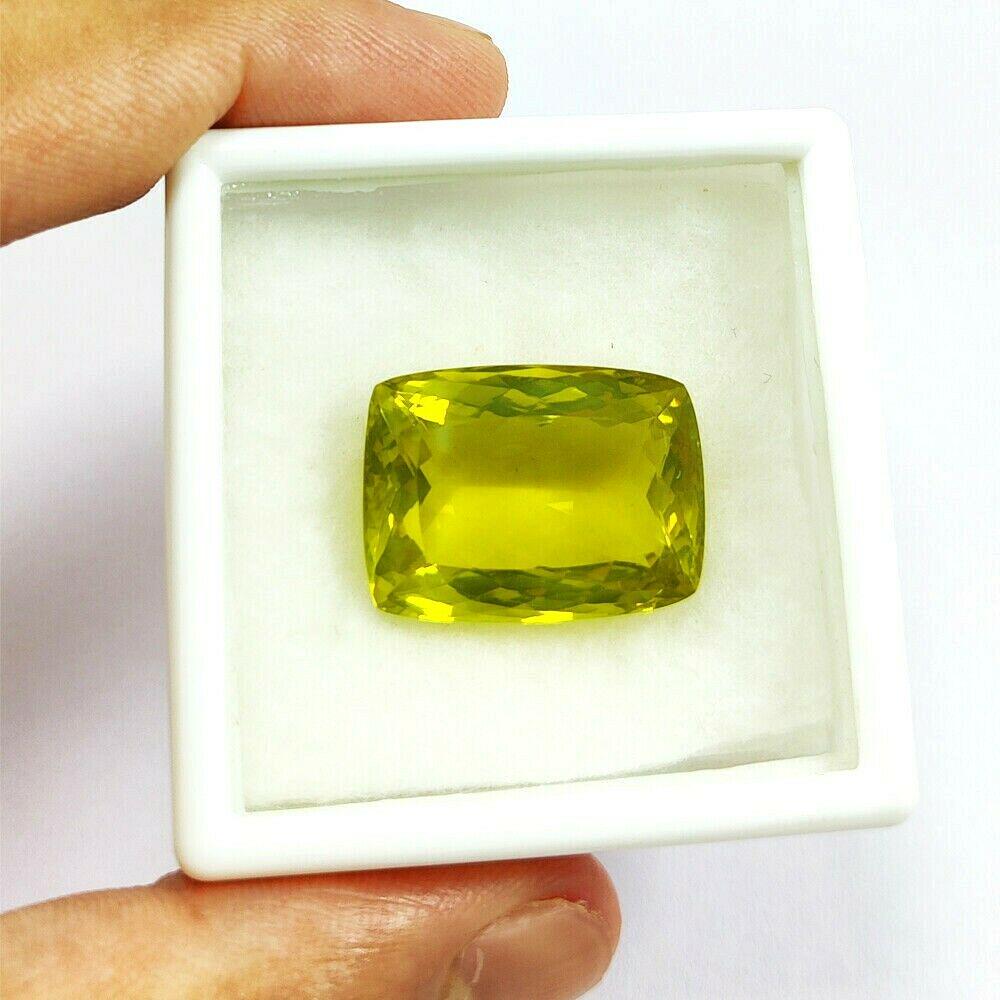 Natural Lemon Quartz Cushion Faceted Cut 39.25 Carats: Natural Lemon Quartz Cushion Faceted Cut 39.25 Carats Gemstone Gemstone : Lemon Quartz Stone Shape : Cushion Stone Cutting Type : Faceted Cut Stone Weight : 39.25 Carats Stone Measurement : </