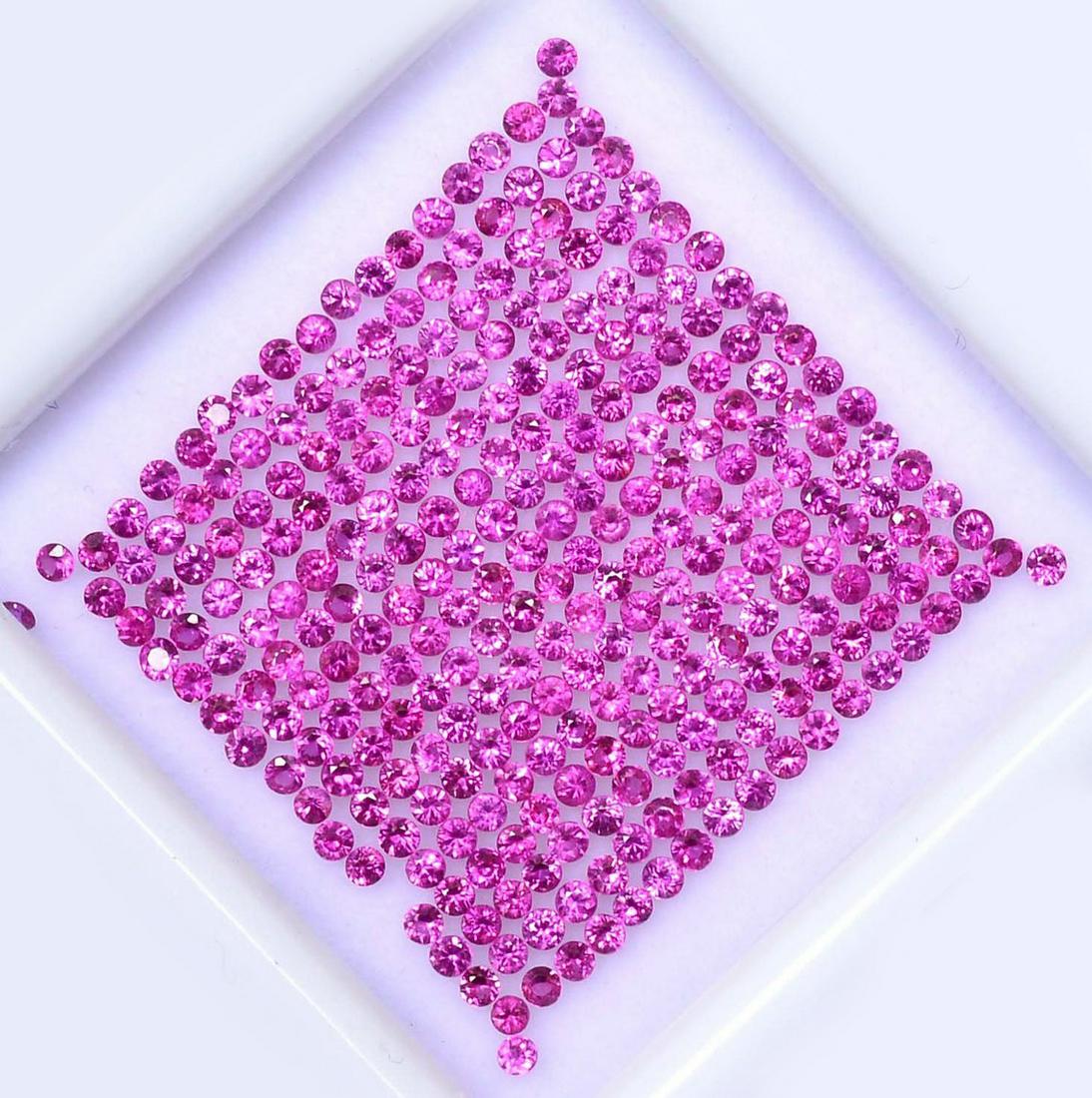 Pink Sapphire 1.25 MM Round Diamond Cut 250 Pieces (1 of 4)