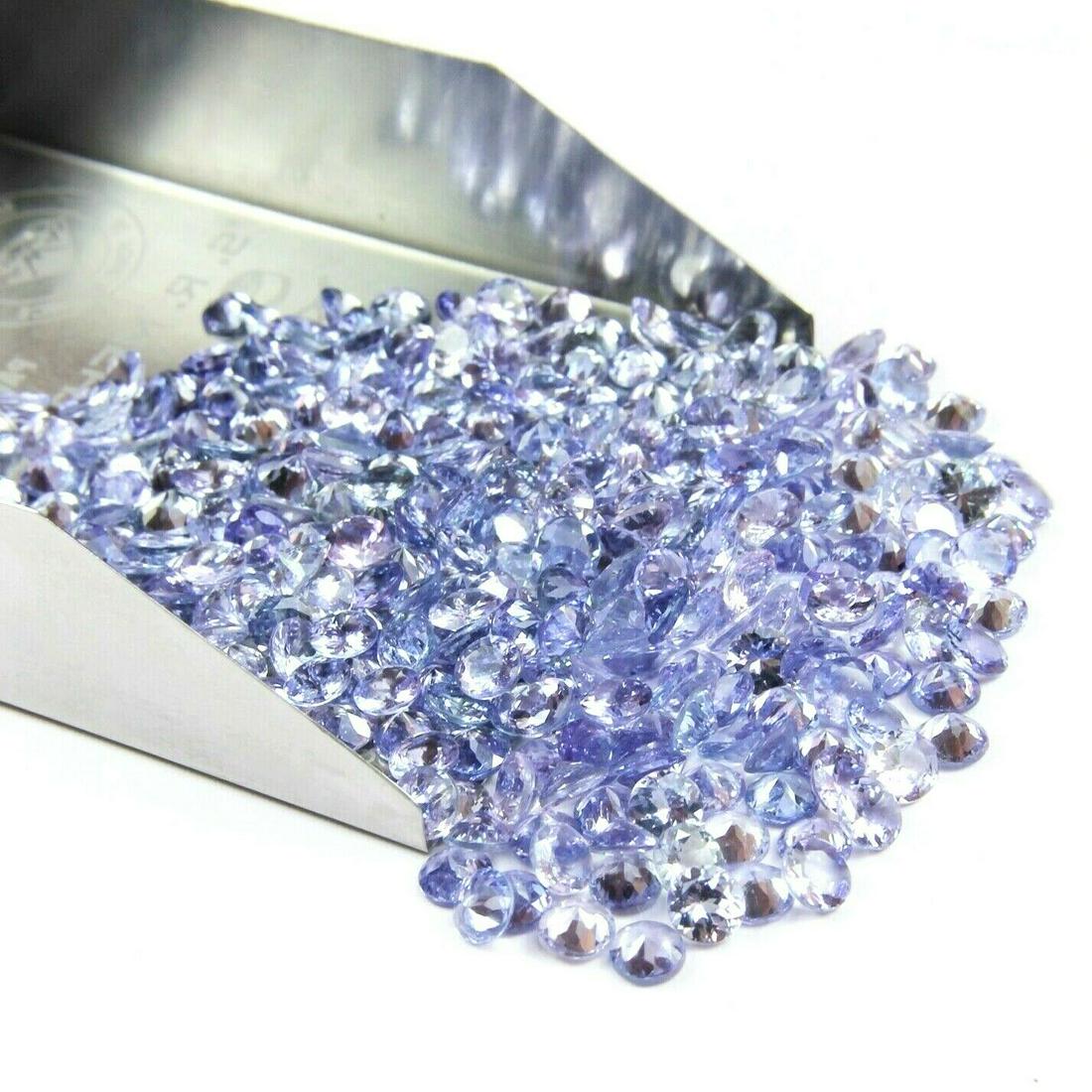 Tanzanite 2 MM Round Faceted Cut 100 Pieces (1 of 3)
