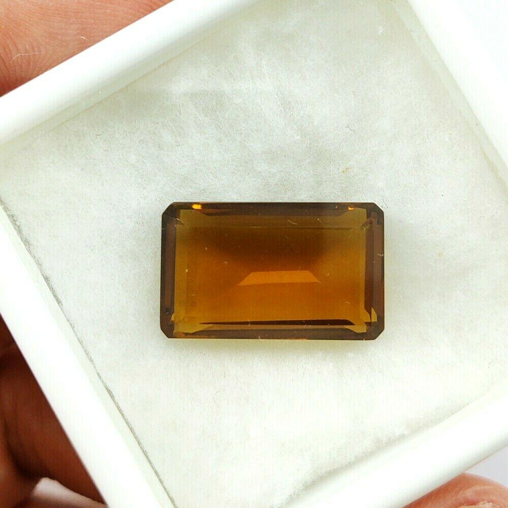 Natural Honey Quartz Octagon Faceted Cut 19.1 Carats Gemstone (1 of 4)