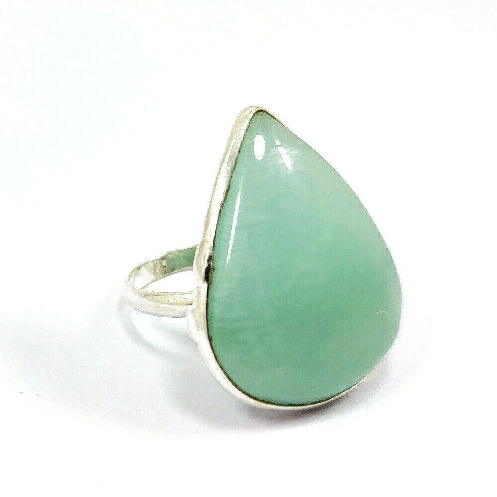 AMAZONITE 925 STERLING SILVER RING (1 of 2)