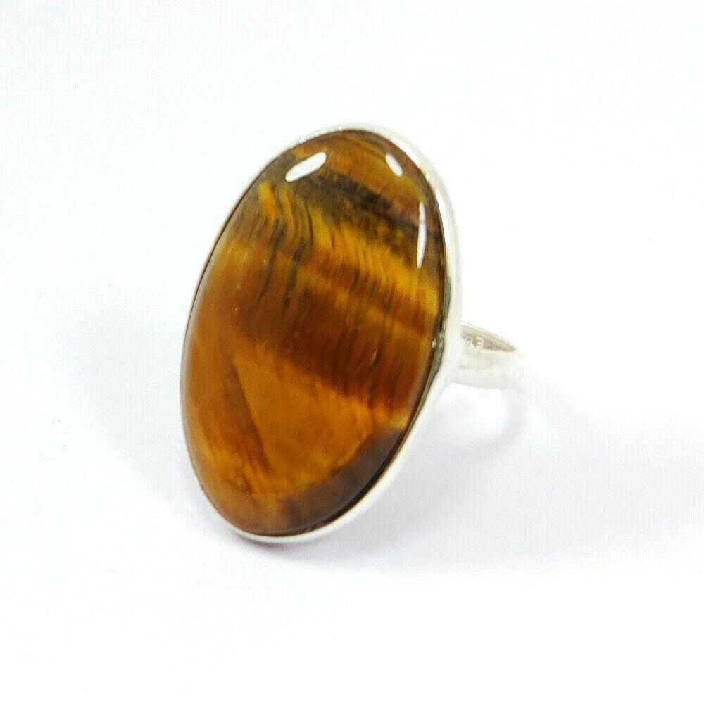 TIGER'S EYE 925 STERLING SILVER RING (1 of 2)