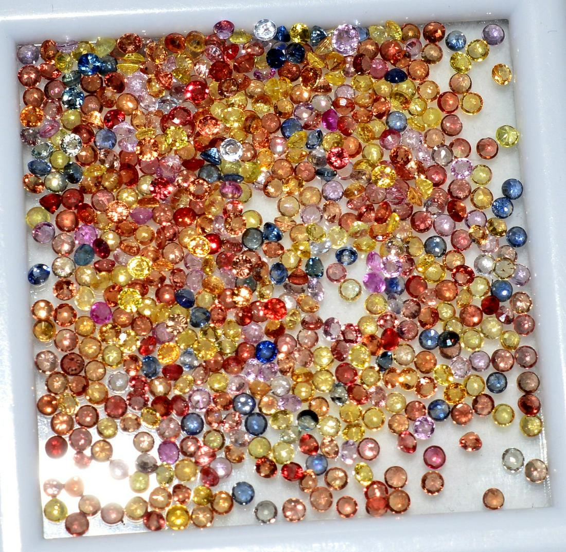 Multi Sapphire 1.5 MM Round Diamond Cut 100 Pieces (1 of 3)