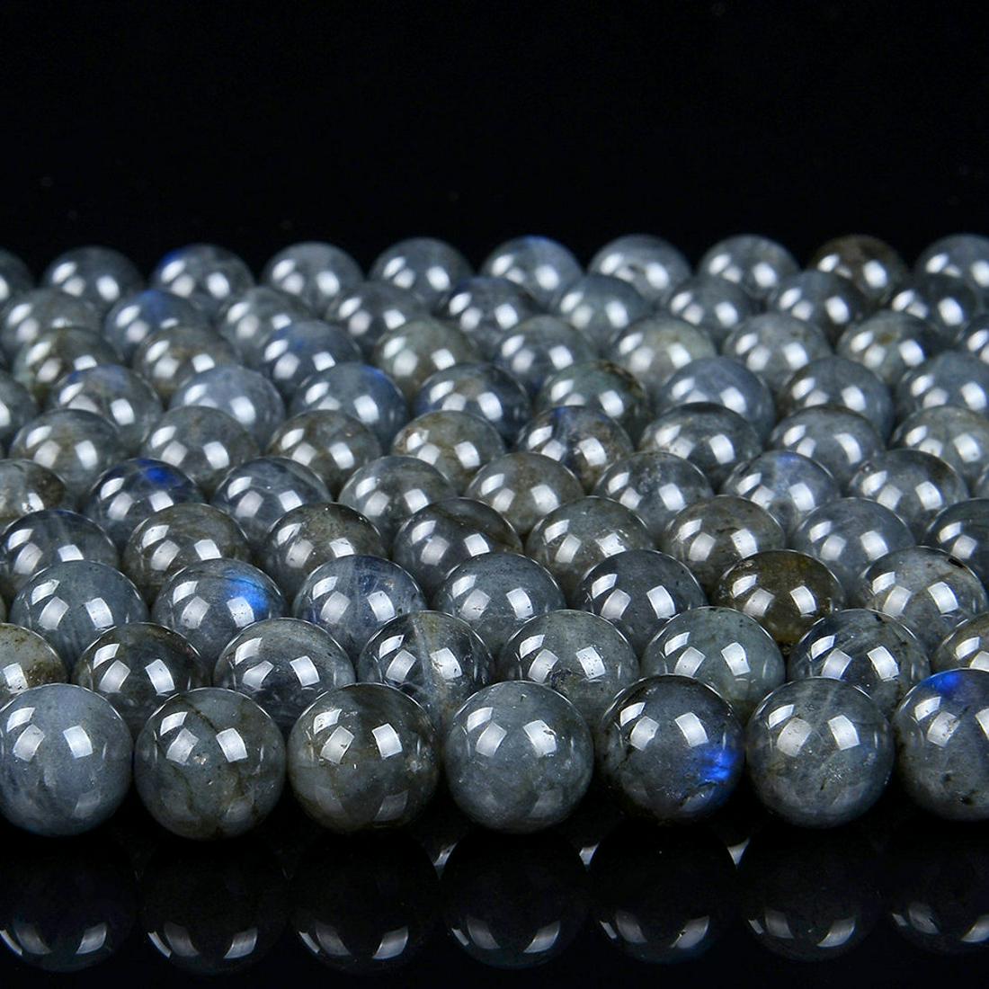 Natural Labradorite Gemstone 8 mm Round Smooth Plain Beads 5 Strand (1 of 3)