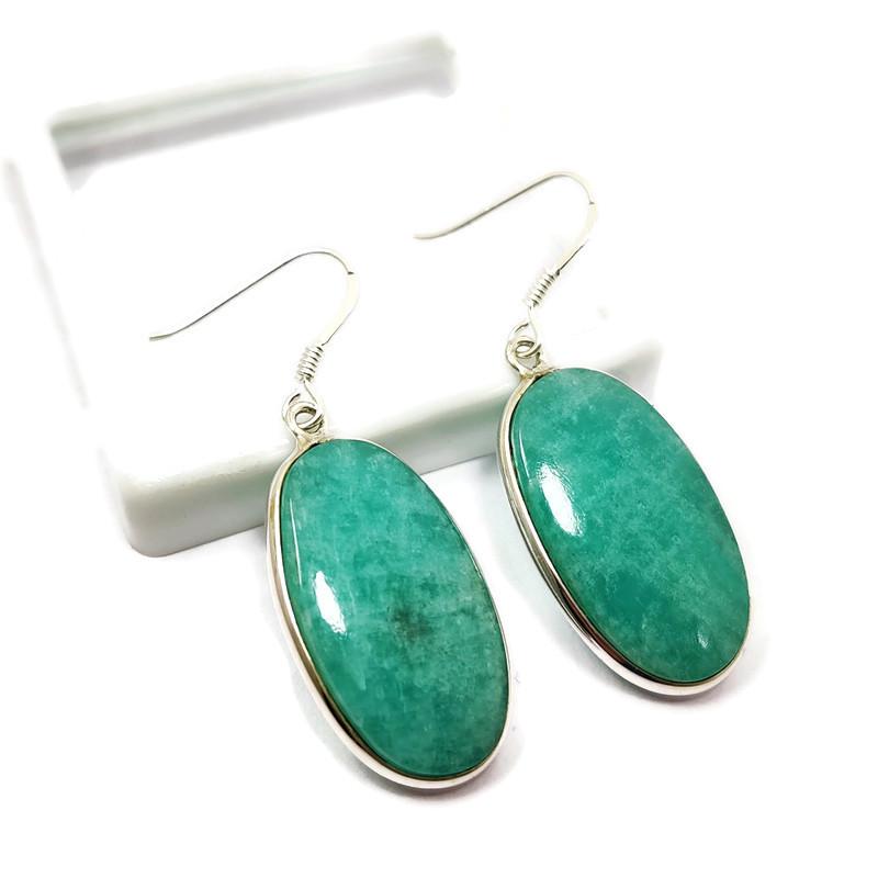AMAZONITE 92.5 STERLING SILVER EARRING (1 of 2)