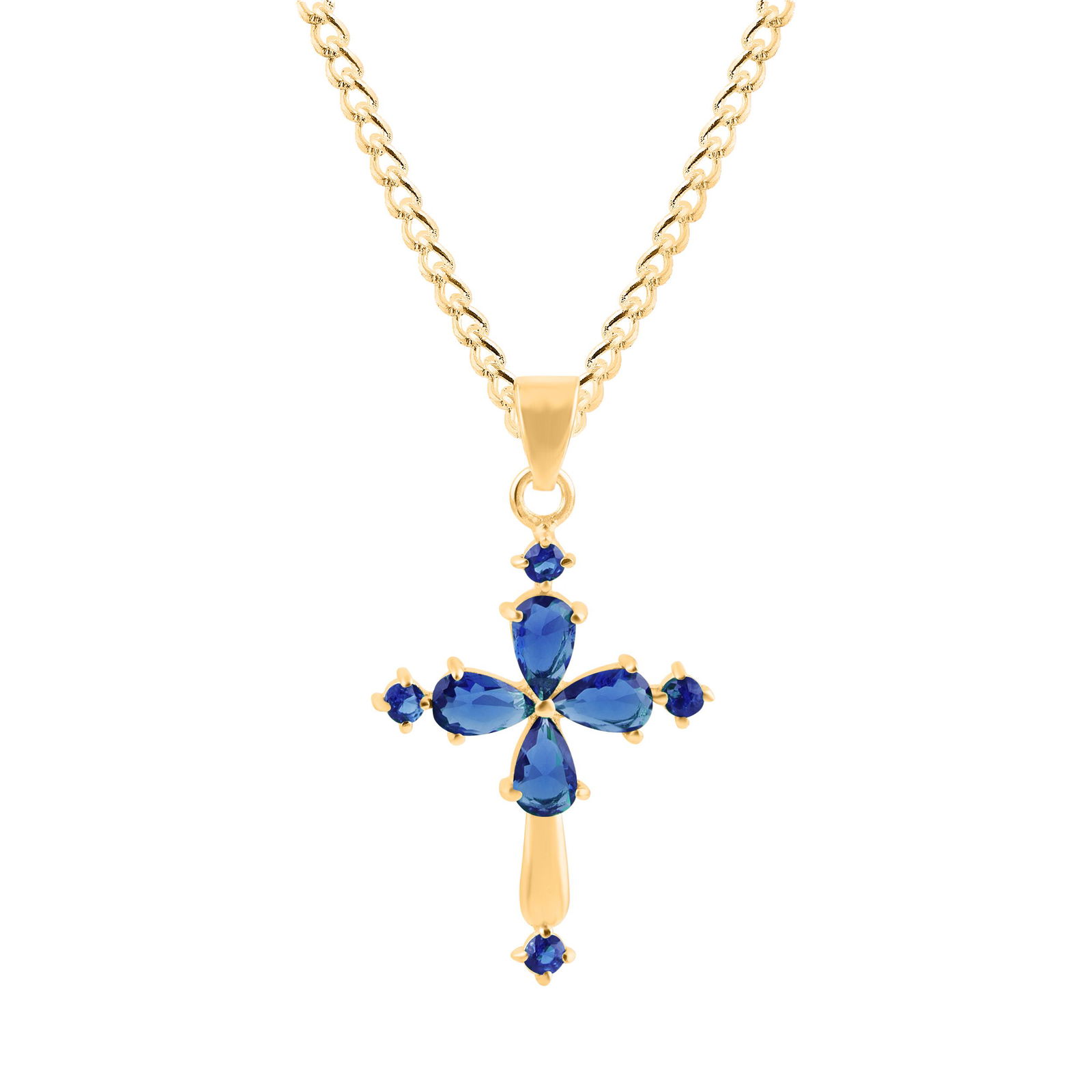 TANZANITE 14 KT SOLID YELLOW GOLD PENDANT (1 of 2)