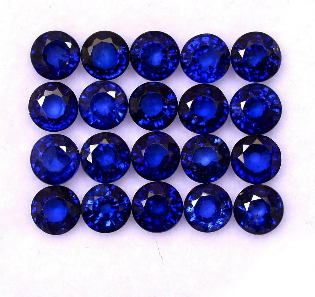 Blue Sapphire 5 MM Round Faceted Cut 20 Pieces (1 of 5)