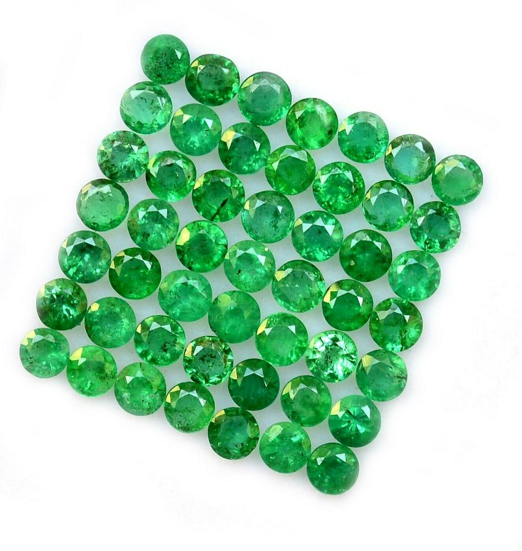 Emerald 2 MM Round Faceted Cut 100 Pieces (1 of 6)