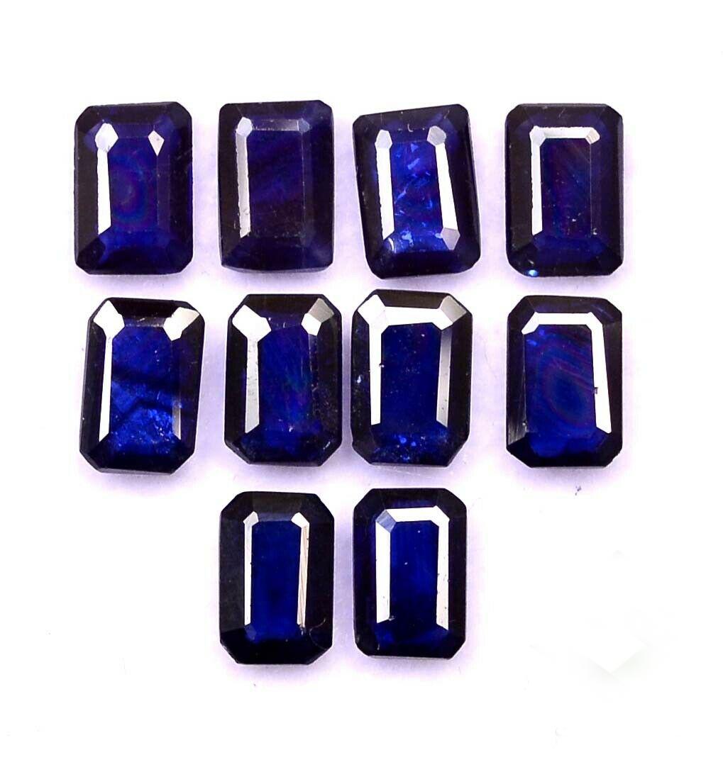 Blue Sapphire 6x4 MM Octagon Faceted Cut 20 Pieces: Natural Blue Sapphire 6x4 MM Octagon Faceted Cut 20 Pieces Gemstone : Blue Sapphire Shape : Octagon Size : 6x4 MM Color : Blue Type : Faceted Cut Quantity : 20 Pieces Weigh