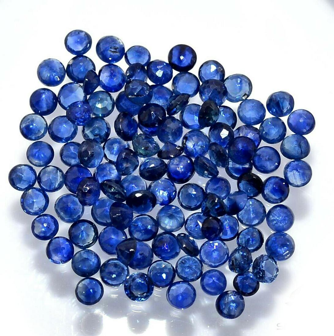 Blue Sapphire 2.75 MM Round Faceted Cut 50 Pieces (1 of 1)