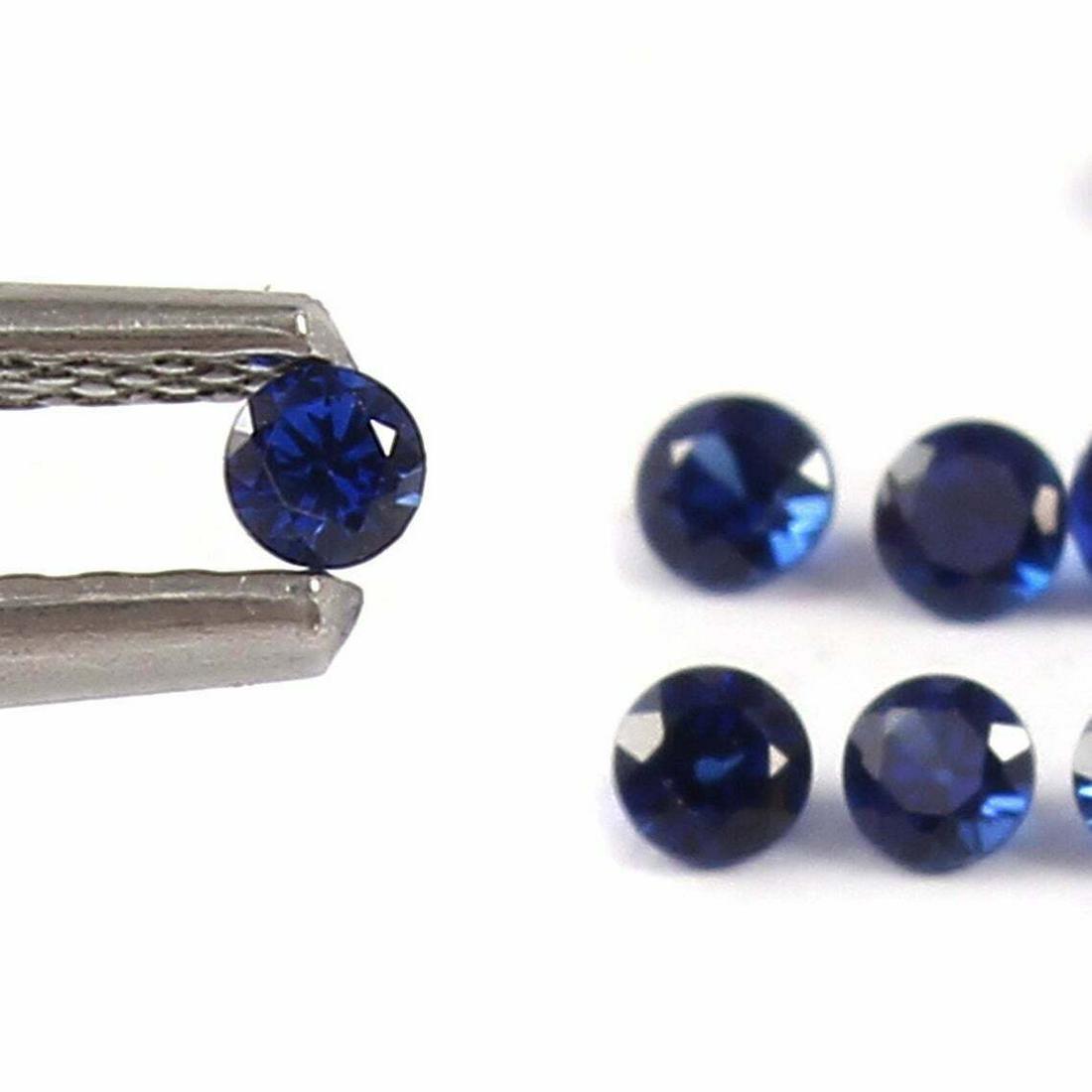 Blue Sapphire 1.50 MM Round Diamond Cut 100 Pieces (1 of 2)