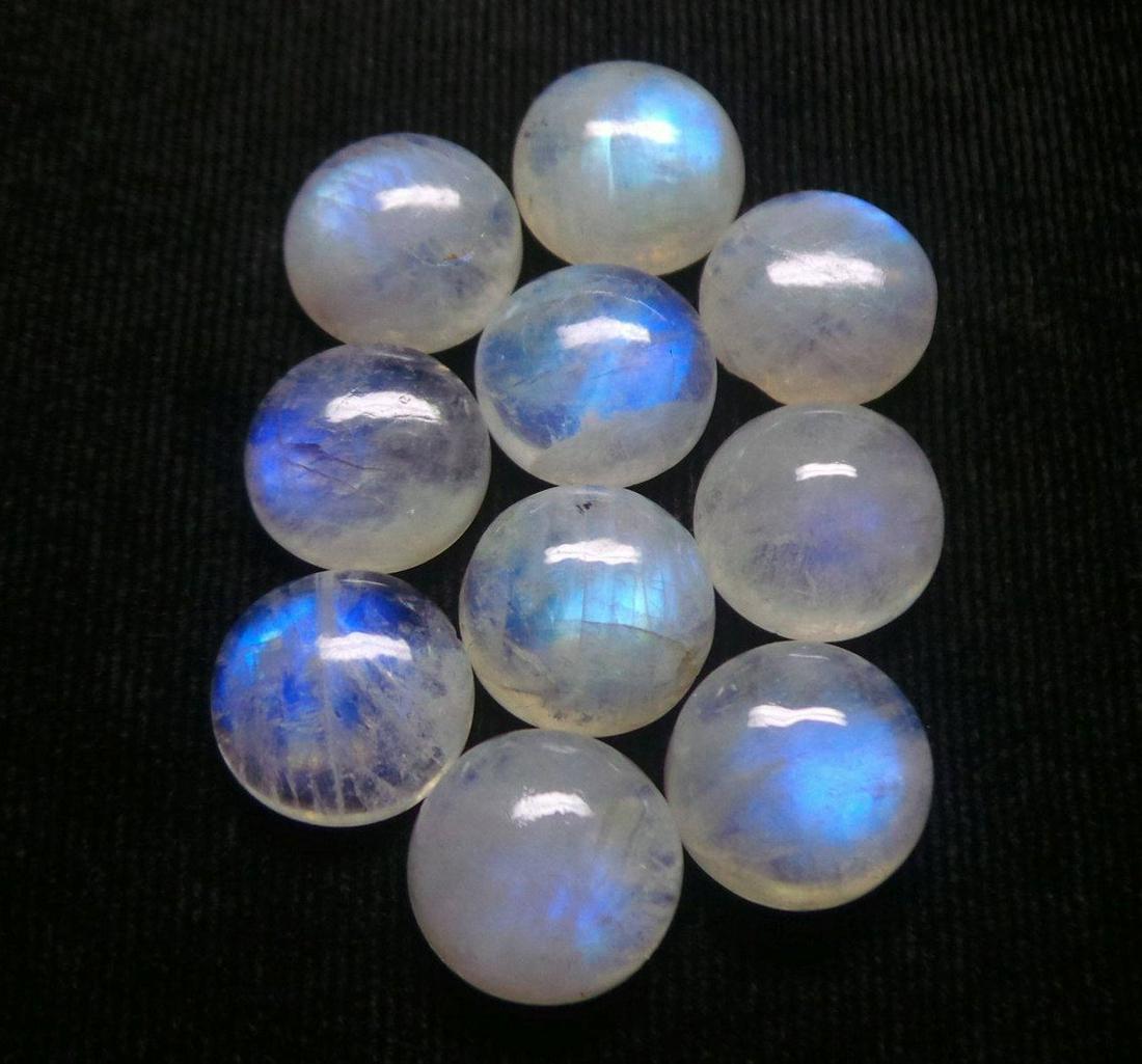 Rainbow Moonstone 12 MM Round Cabochon 10 Pieces: Natural Rainbow Moonstone 12 MM Round Cabochon 10 Pieces Gemstone : Rainbow Moonstone Shape : Round Size : 12 MM Color : Multicolor Type : Cabochon Quantity : 10 Pieces Wei