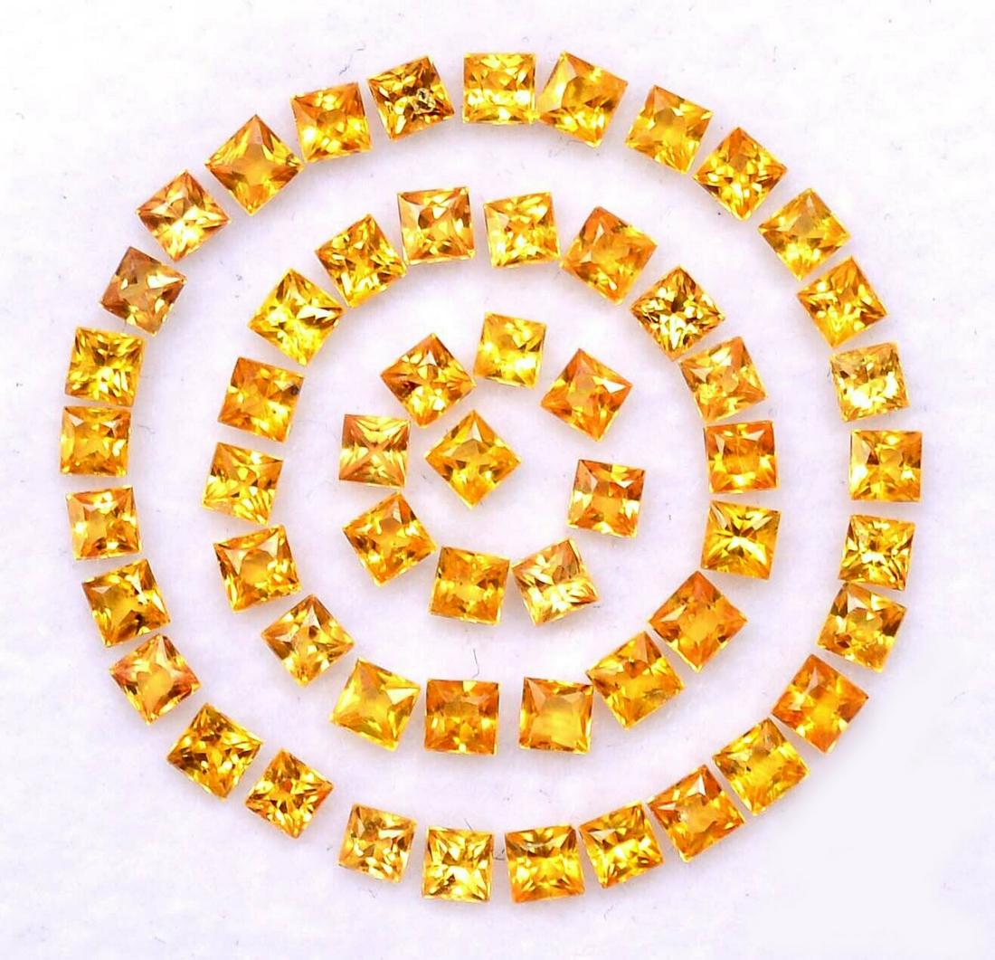 Yellow Sapphire 2.50 MM Princess Faceted Cut 100 Pieces (1 of 4)
