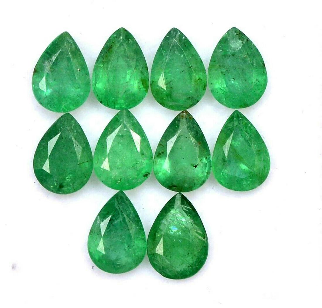 Emerald 7x5 MM Pear Faceted Cut 20 Pieces (1 of 4)