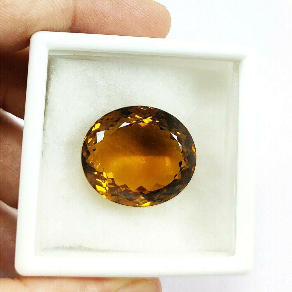 Natural Honey Quartz Oval Faceted Cut 50.15 Carats Gemstone (1 of 3)