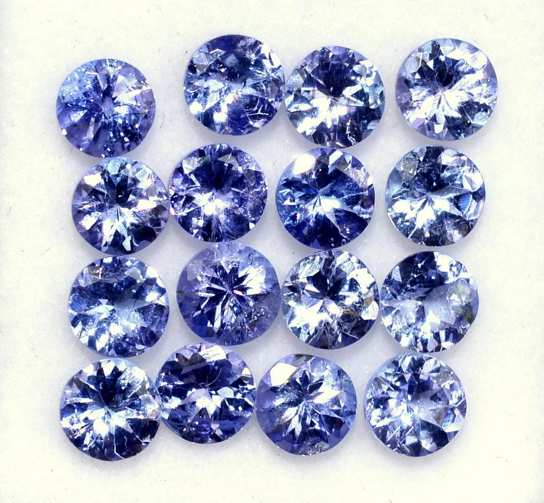 Tanzanite 4 MM Round Faceted Cut 50 Pieces (1 of 5)