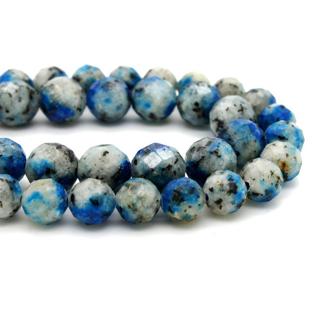 Natural K2 Jasper Gemstone 6 mm Round Faceted Cut Beads 5 Strand (1 of 5)