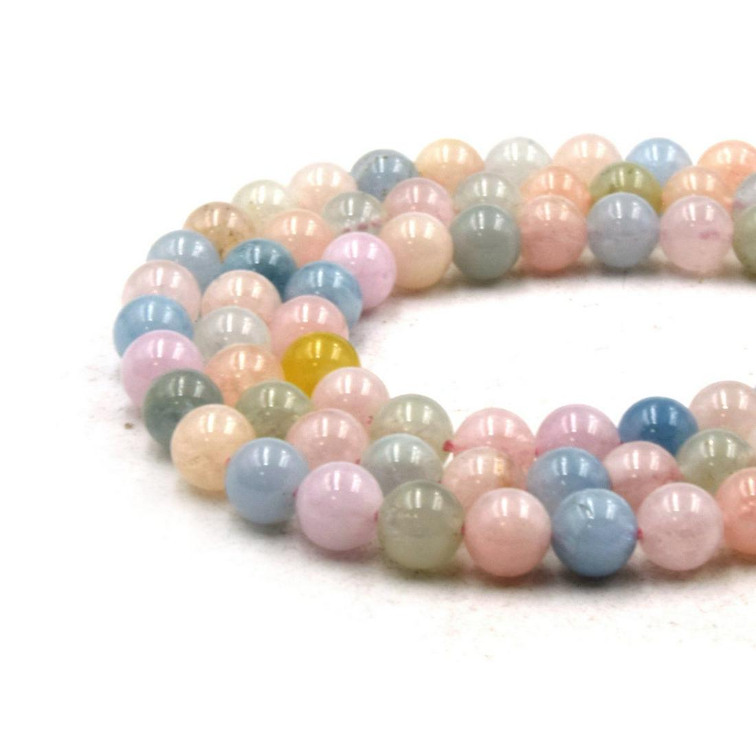 Natural Multi Morganite Gemstone 4 mm Round Smooth Plain Beads 5 Strand: Natural Multi Morganite Gemstone 4 mm Micro Round Smooth Plain Beads Rondelle 5 Strand 15.5 Inches Each Product Type : Loose Beads Strand Gemstone : Multi Morganite Beads Shape : Round Smooth Plain Be
