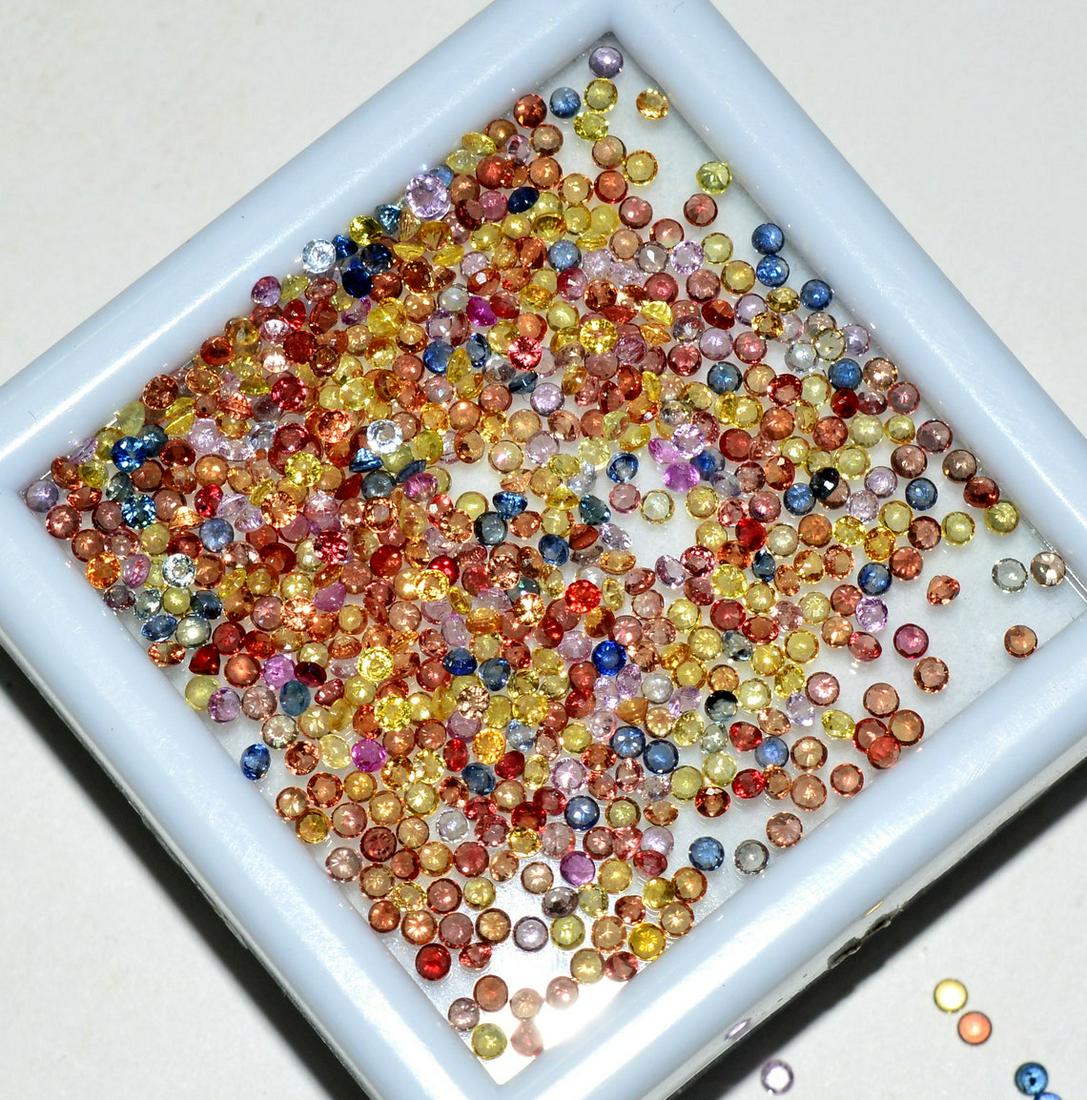 Multi Sapphire 1.5 MM Round Diamond Cut 200 Pieces (1 of 3)