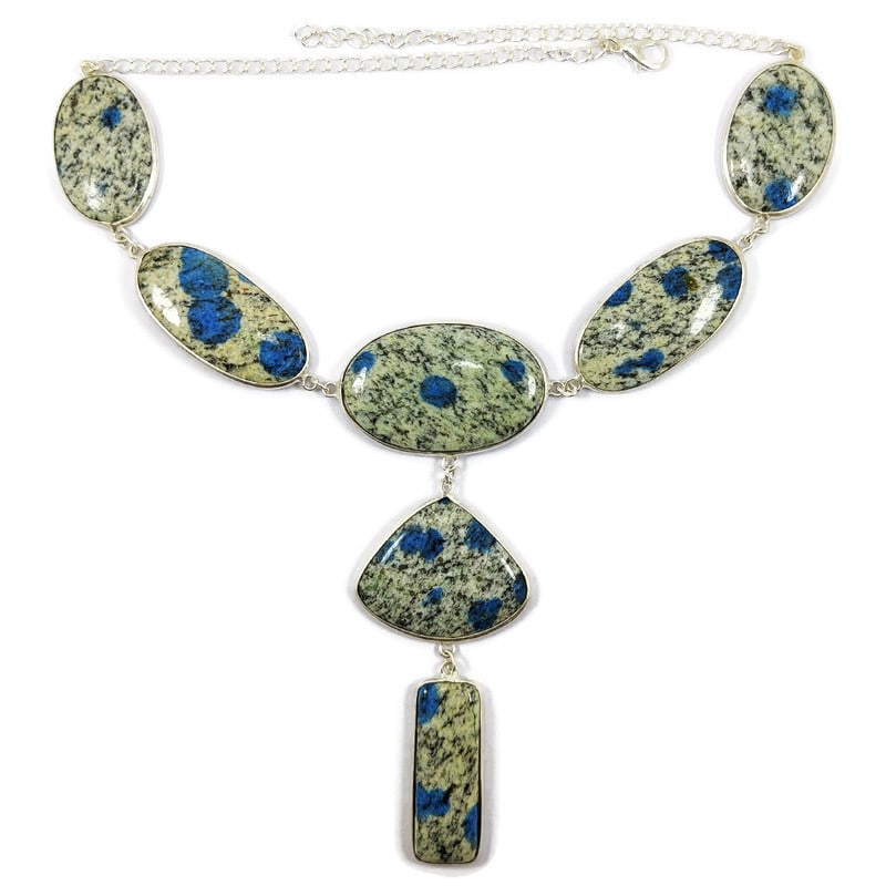 K2 JASPER GEMSTONE 92.5 STERLING SILVER HANDAMDE NECKLACE (1 of 2)