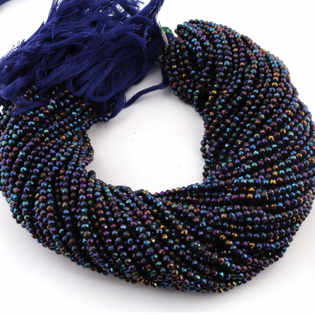 Natural Black Spinel Gemstone 3 mm Round Micro Faceted Beads 10 Strand (1 of 5)