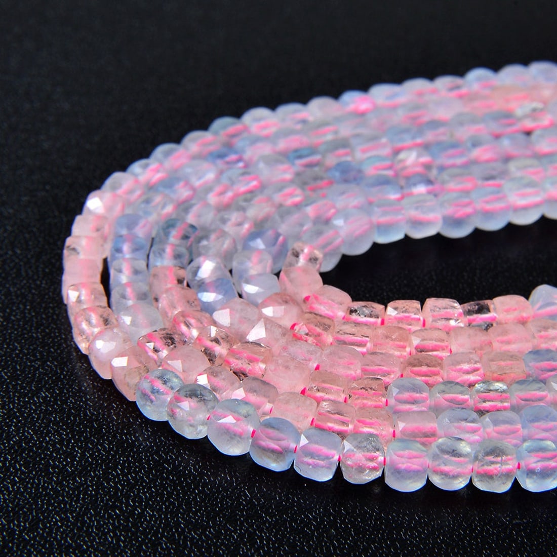 Natural Multi Morganite Gemstone 4 mm Cube Faceted Cut Beads 5 Strand: Natural Multi Morganite Gemstone 4 mm Micro Cube Faceted Cut Beads 5 Strand 15.5 Inches Each Product Type : Loose Beads Strand Gemstone : Multi Morganite Beads Shape : Cube Faceted Cut Beads Size :