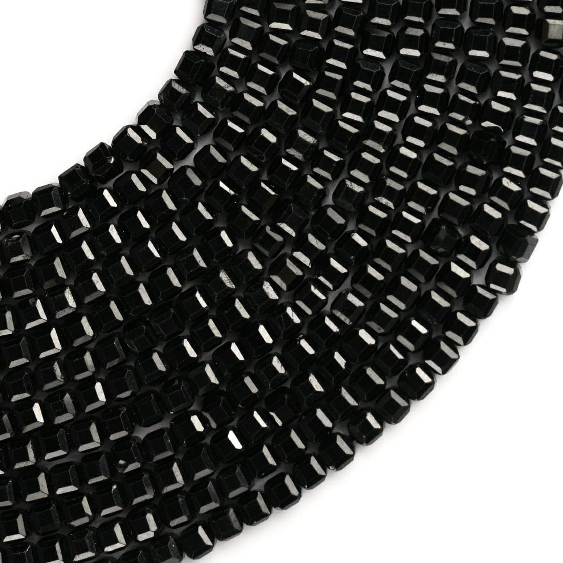 Natural Black Spinel Gemstone 2 MM Micro Cube Faceted Beads 10 Strand (1 of 6)