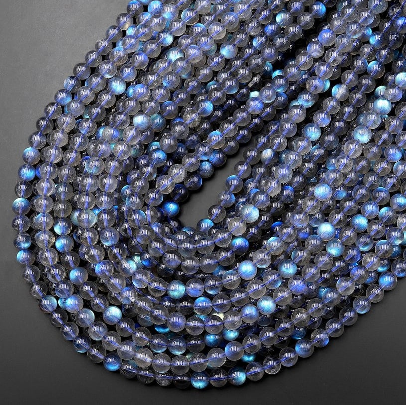 Natural Labradorite Gemstone 3 MM Round Smooth Beads 10 Strand (1 of 3)