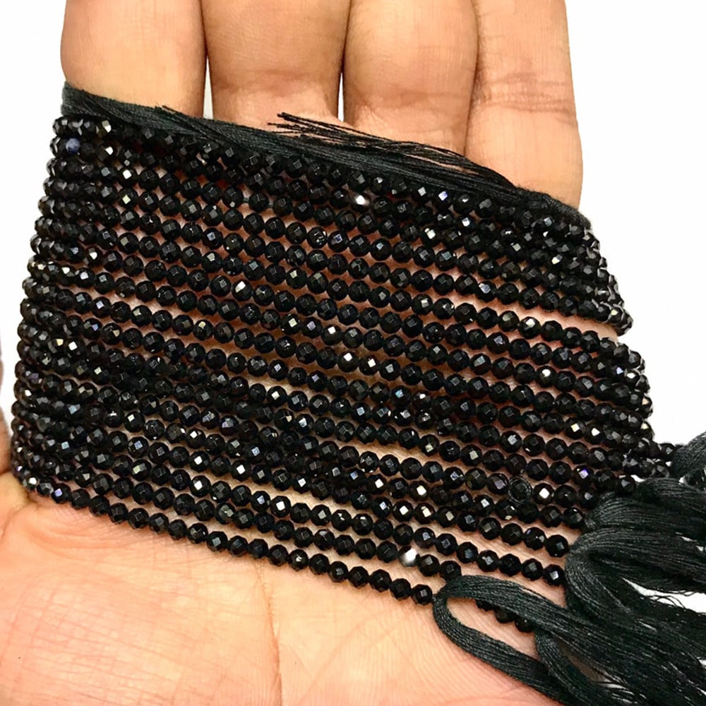 Natural Black Obsidian Gemstone 2 mm Round Faceted Cut Beads 10 Strand: Natural Black Obsidian Gemstone 2 mm Micro Round Faceted Cut Beads Rondelle 10 Strand 15.5 Inches Each Product Type : Loose Beads Strand Gemstone : Black Obsidian Beads Shape : Round Faceted Cut Beads