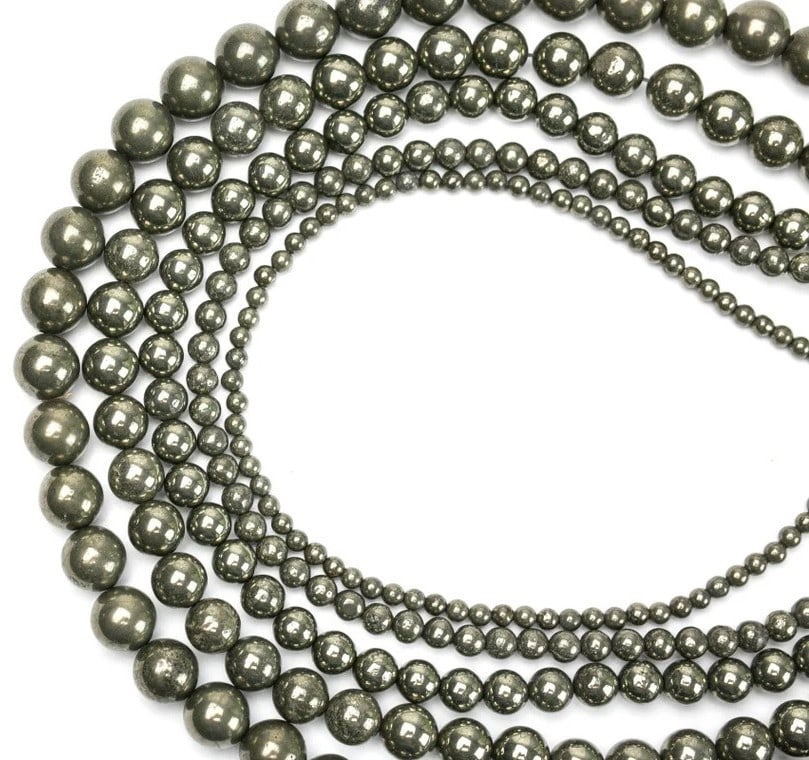 Natural Chalcopyrite Gemstone 6 mm Round Smooth Plain Beads 10 Strand (1 of 10)