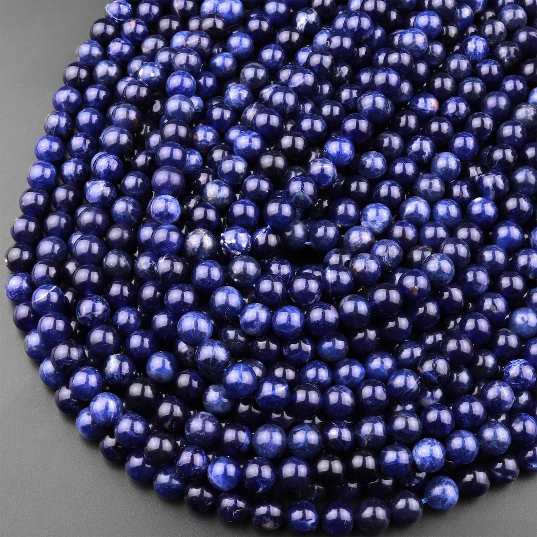 Natural Sodalite AAA Quality Gemstone 6 mm Round Smooth Plain Beads 10 Strand (1 of 5)