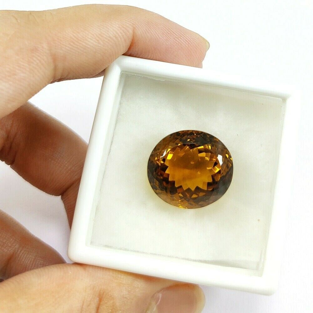 Natural Honey Quartz Oval Faceted Cut 38.7 Carats Gemstone (1 of 4)