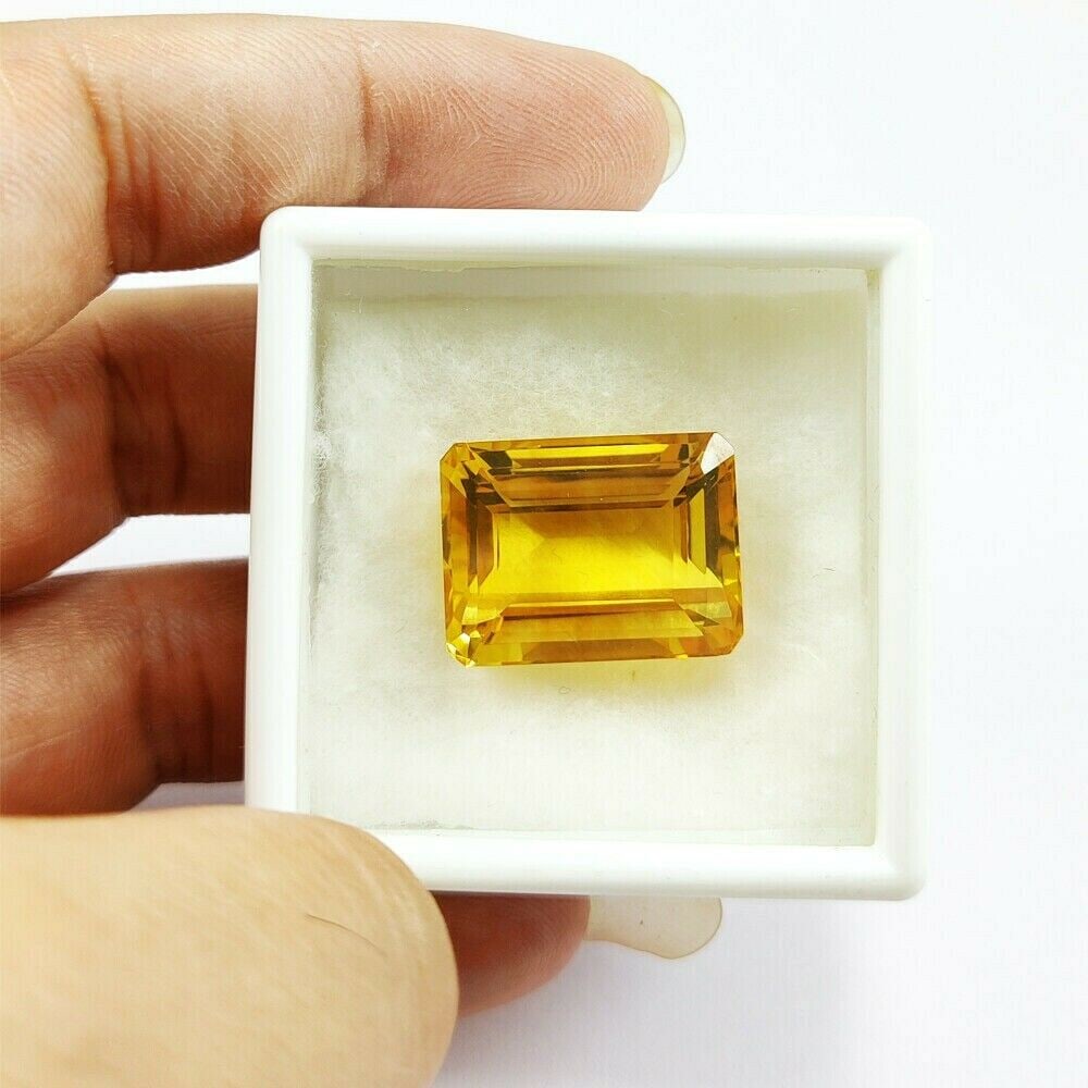 Natural Citrine  Emerald Faceted Cut 39.95 Carats Gemstone (1 of 4)