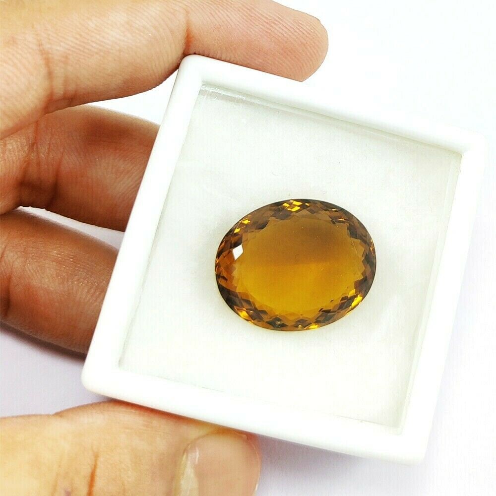 Natural Honey Quartz Oval Faceted Cut 35.25 Carats Gemstone (1 of 3)