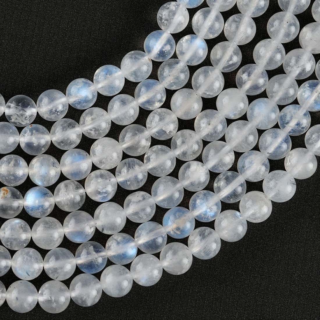 Natural Rainbow Moonstone Gemstone 8 MM Round Smooth Beads 5 Strand (1 of 5)