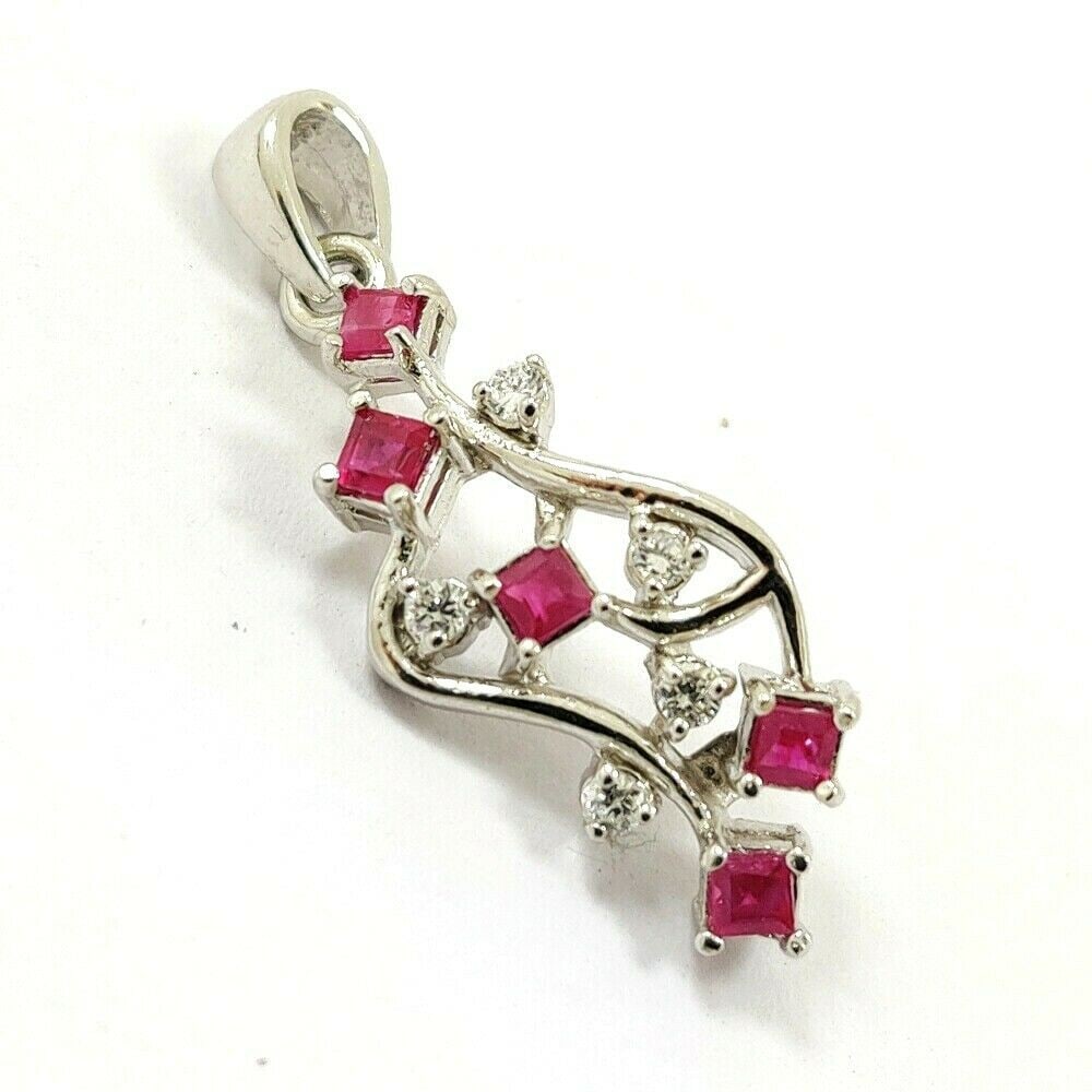 RUBY GEMSTONE 925 STERLING SILVER PENDANT (1 of 3)